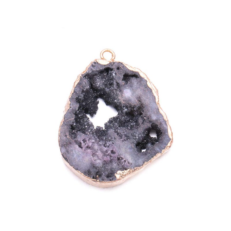Zotoone 5 Pieces Natural Irregular Agate Charms Geode Quartz Slice Crystal Druzy Pendant for Necklace DIY Jewelry Making - Image 3